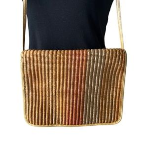 Vintage Carlos Falchi Leather Shoulder Bag